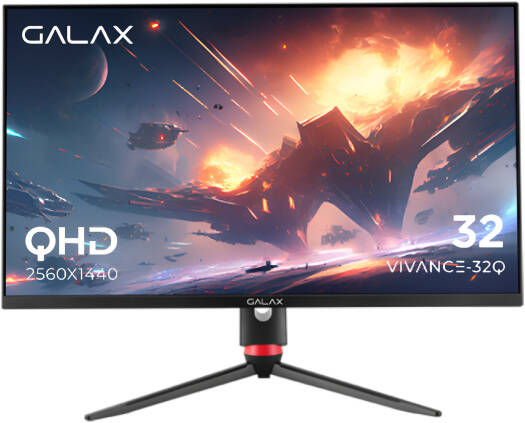 GALAX VIVANCE-32Q Gaming Monitor (VI-32Q), 32" 2K (2560x1440) G-Sync 165hz 1ms IPS