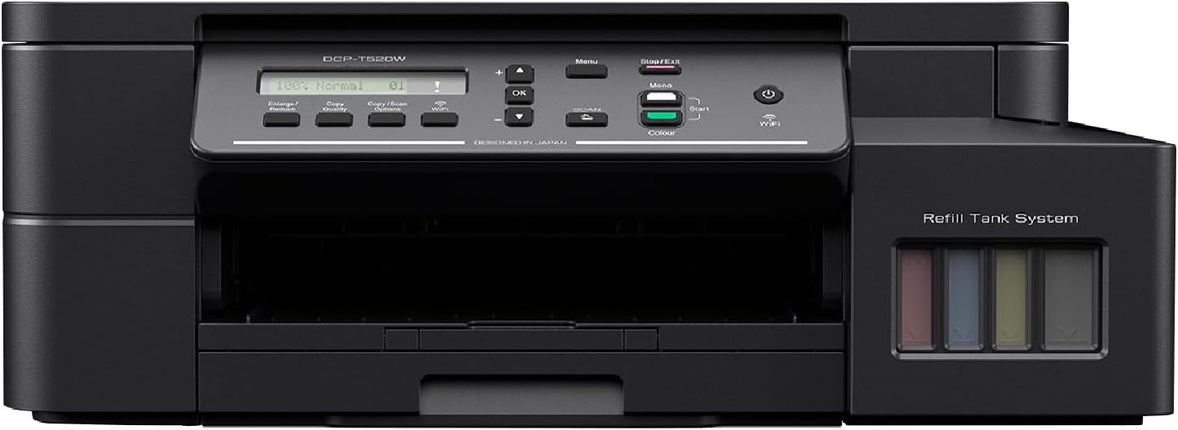 Brother DCP-T520W Wireless All In One Ink Tank Printer, Mobile & Cloud Print And Scan, High Yield Ink Bottles