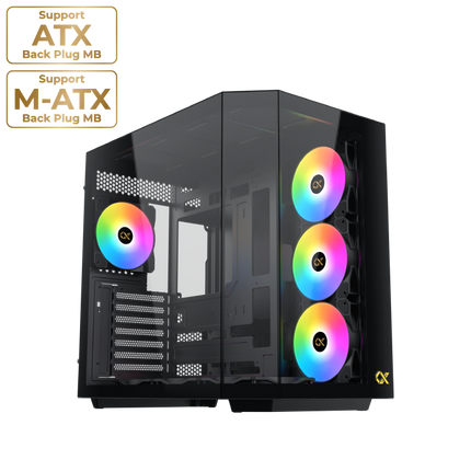 Xigmatek CUBI II Glass Mid Tower Case 7 fan ARGB PC Case