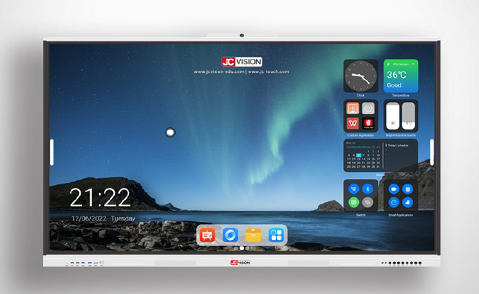 JCVISION  85 inch 4K Interactive Screen with HD Camera and Array Mic