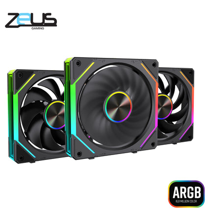 Zeus ZF-120 Chain Fans ARGB Black