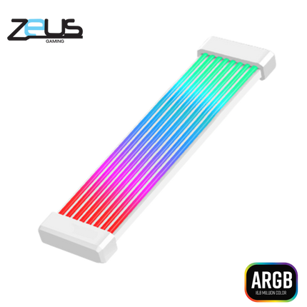 Zeus ZX-Series GPU ARGB Extension Cable (White)
