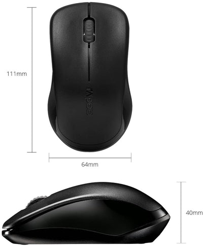 Rapoo 1620 Wireless Mouse - Black
