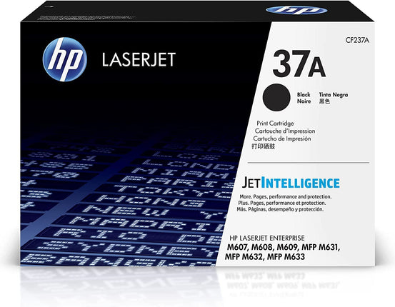 HP 37A Black Original LaserJet Toner Cartridge, CF237A