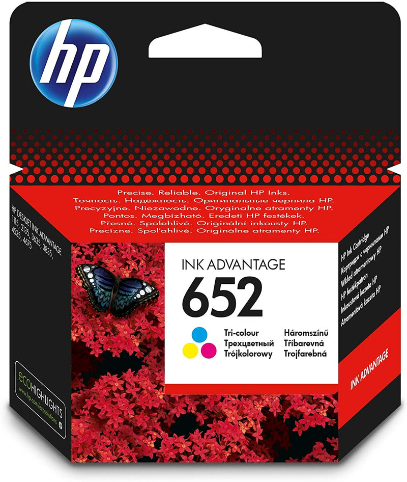 HP 652 Black/Tri-color Original Ink Cartridge