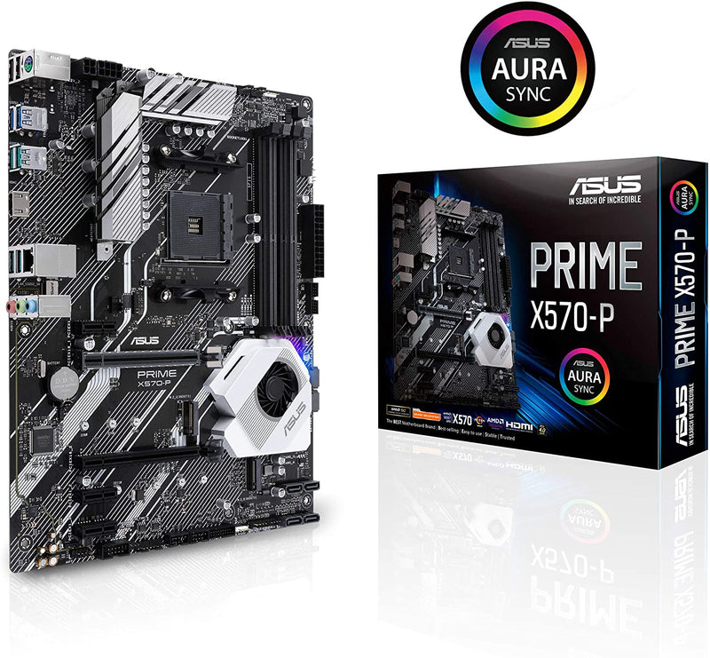 ASUS Prime X570-P Ryzen 3 AM4 with PCIe Gen4, Dual M.2 HDMI, SATA 6GB/s USB 3.2 Gen 2 ATX Motherboard