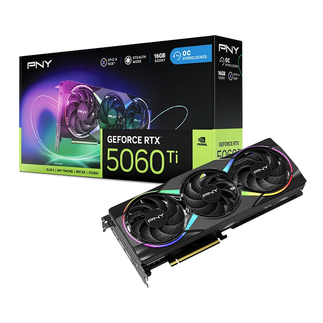 PNY GeForce RTX 5060 Ti 16GB ARGB OC Triple Fan
