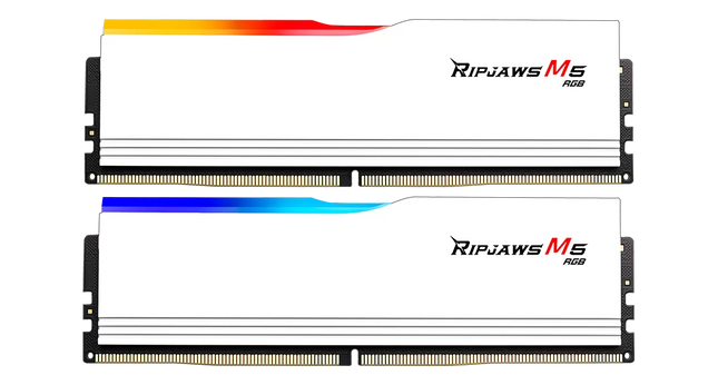 G.SKILL Ripjaws M5 RGB DDR5 32GB (2x16GB) 6000MHz CL36,XMP & EXPO - White