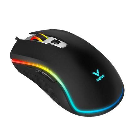 Rapoo V25S Wired RGB Gaming Mouse 6200 DPI - Black