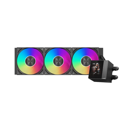 PCCOOLER CPS DC360 Pro ARGB Display AIO CPU Liquid Cooler Black