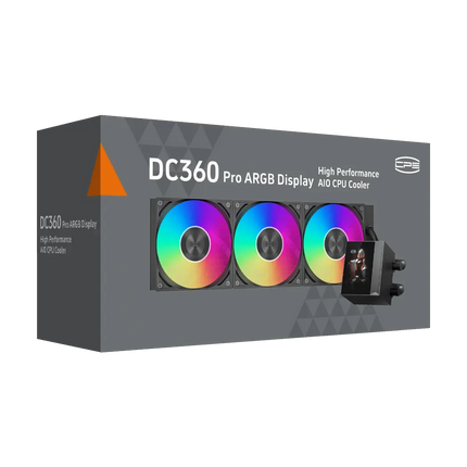 PCCOOLER CPS DC360 Pro ARGB Display AIO CPU Liquid Cooler Black