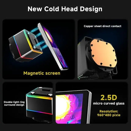 Jungle Leopard Liquid Cooler ProFlow 360 Black LCD 5.5 Inch