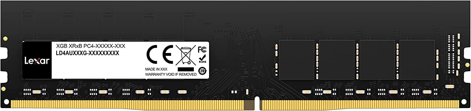 Lexar UDIMM DDR4 RAM 8GB 3200 MHz, 288-Pin U-DIMM Desktop Memory, High Performance Computer Memory, PC RAM Module Upgrade (LD4AU008G-B3200GSST)