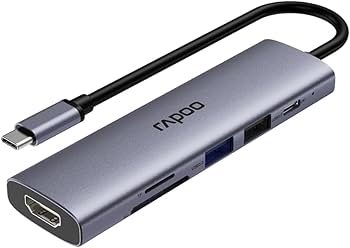 Rapoo XD61 USB-C Multi-function Docking Station (1xUSB-C to PD+1xHDMI(4Kx60Hz)+2xUSB3.0+1xSD deck+1xTF deck)