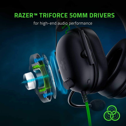 Razer BlackShark V2 X Gaming Headset: 7.1 Surround Sound - 50mm Drivers - Memory Foam Cushion - for PC, PS4, PS5, Switch, Xbox One, Xbox Series X|S, Mobile - 3.5mm Audio Jack - Classic Black