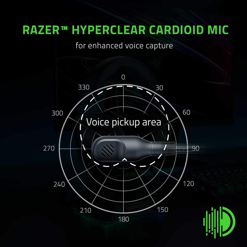 Razer BlackShark V2 X Gaming Headset: 7.1 Surround Sound - 50mm Drivers - Memory Foam Cushion - for PC, PS4, PS5, Switch, Xbox One, Xbox Series X|S, Mobile - 3.5mm Audio Jack - Classic Black