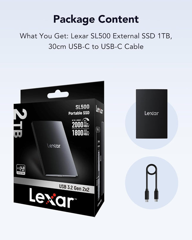 Lexar SL300 2TB SSD External 1050 MB/s