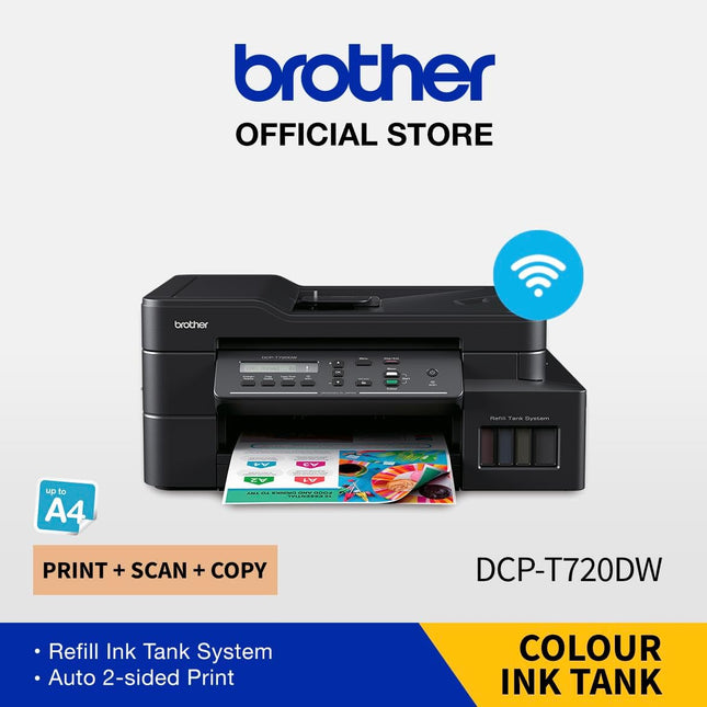 Brother DCP-T820DW Wireless All In One Ink Tank Printer