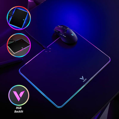 V10RGB Gaming MOUSE PAD WITH WIRELESS CHARGING