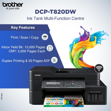 Brother DCP-T820DW Wireless All In One Ink Tank Printer