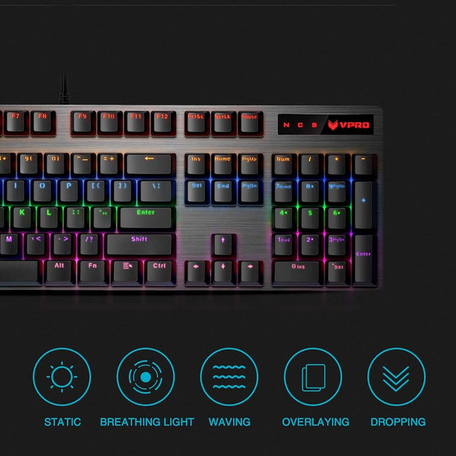 RAPOO VPRO V500 PRO GAMING KEYBOARD WIRED MECHANICAL BACKLIT