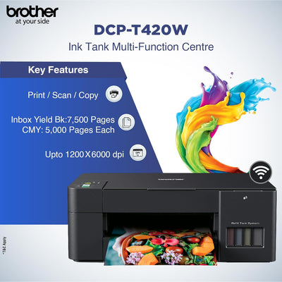 BROTHER Wireless Ink Tank Printer, DCP-T420W
