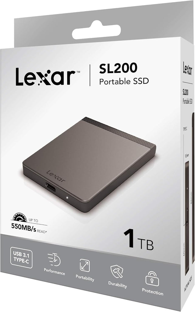 LEXAR SL200 1TB SSD EXTERNAL 550 MB/s