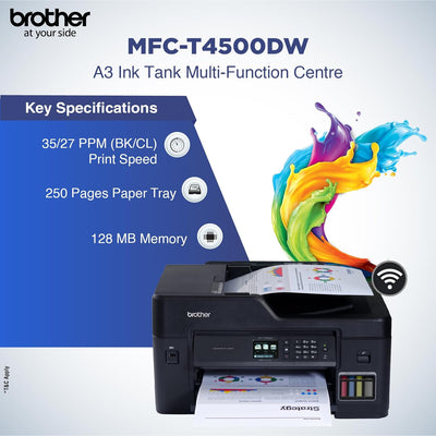 BROTHER Colour Inkjet Multi-Function Printer, MFC-T4500DW
