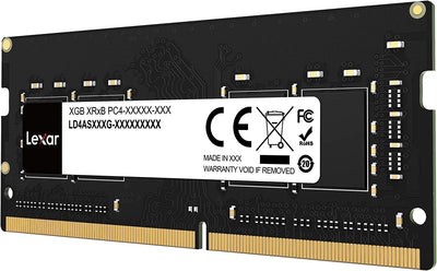 Lexar SODIMM DDR4 RAM 8GB 3200 MHz, 260-Pin SODIMM Laptop Memory, High Performance SO-DIMM (LD4AS008G-B3200GSST)