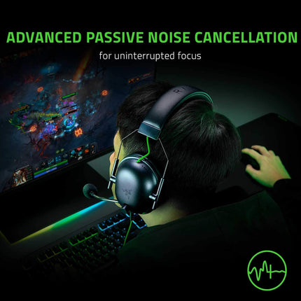 Razer BlackShark V2 X Gaming Headset: 7.1 Surround Sound - 50mm Drivers - Memory Foam Cushion - for PC, PS4, PS5, Switch, Xbox One, Xbox Series X|S, Mobile - 3.5mm Audio Jack - Classic Black