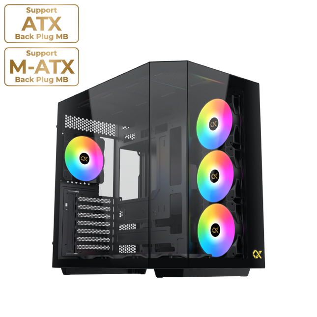 Xigmatek CUBI II Glass Mid Tower Case 7 fan ARGB PC Case