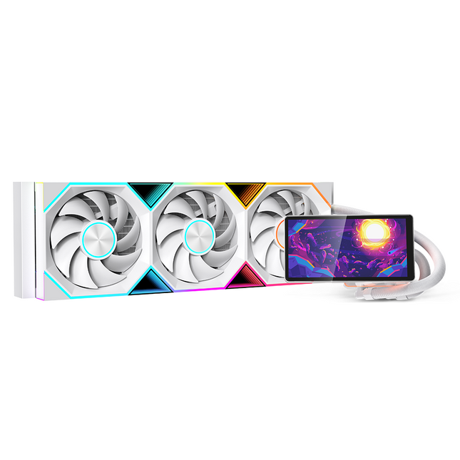 Jungle Leopard Liquid Cooler ProFlow 360 White LCD 5.5 Inch
