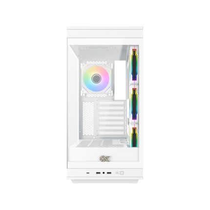 Xigmatek META Arctic Glass Mid Tower Case 4 fan ARGB PC Case