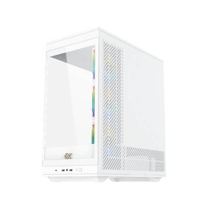 Xigmatek META Arctic Glass Mid Tower Case 4 fan ARGB PC Case
