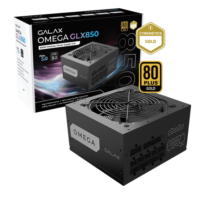 GALAX OMEGA GLX850 GOLD Fully Modular / 850W / ATX 3.0 / Cybenetics Gold PSU
