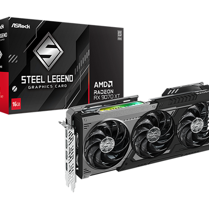 Asrock AMD Radeon RX 9070 XT Steel Legend 16GB