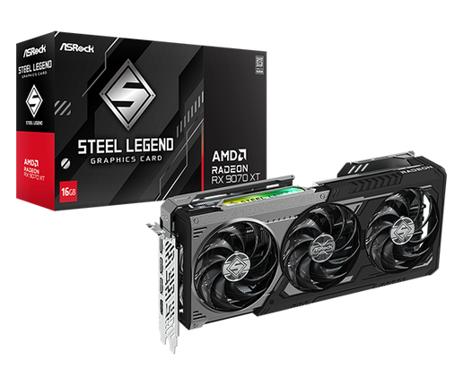 Asrock AMD Radeon RX 9070 XT Steel Legend 16GB