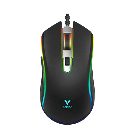 Rapoo V25S Wired RGB Gaming Mouse 6200 DPI - Black
