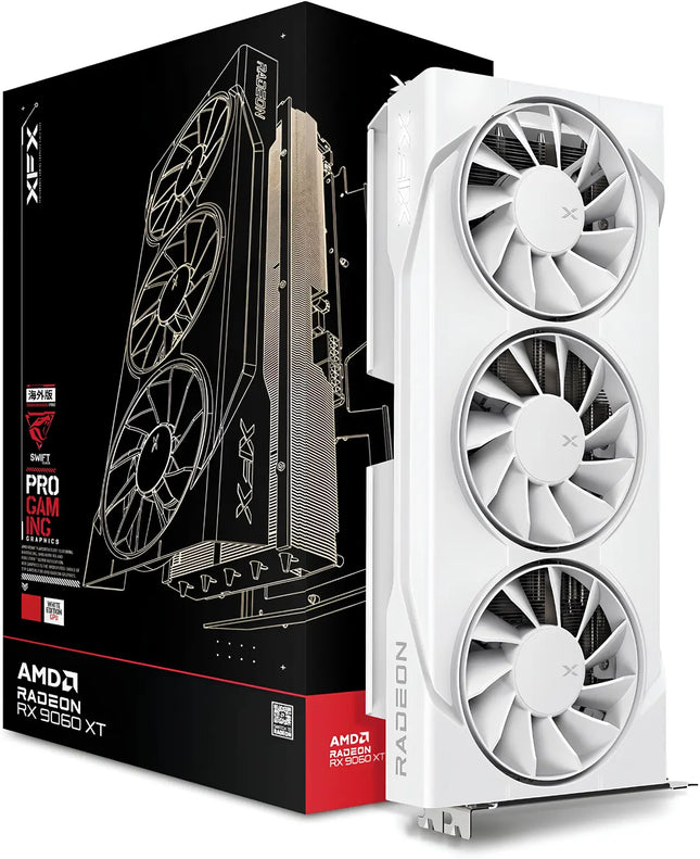 XFX SWIFT AMD RADEON RX 9060XT OC WHITE 3 FAN 16GB