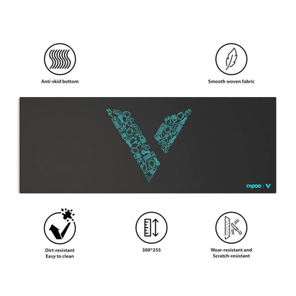 Rapoo V1L Black Extended Gaming Mouse Pad