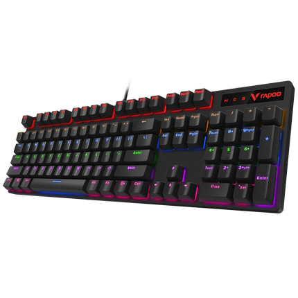 Rapoo V500PRO RGB Wired Mechanical Gaming Keyboard (Arabic) - Black