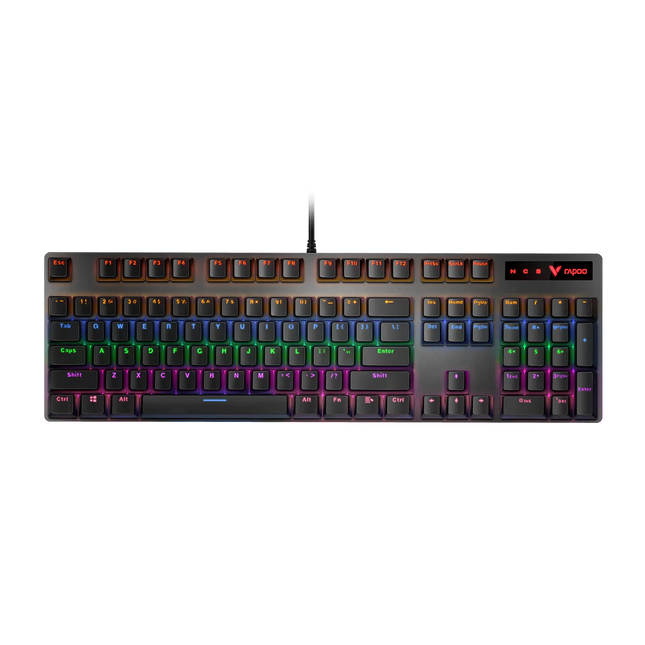 Rapoo V500PRO RGB Wired Mechanical Gaming Keyboard (Arabic) - Black