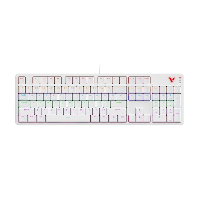 RAPOO V500PRO RGB Wired Mechanical Gaming Keyboard - White