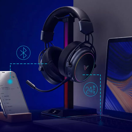 RAPOO VPRO VH800 BLUETOOTH/WIRELESS GAMING HEADSET RGB  7.1 CHANNEL SPACE GREY