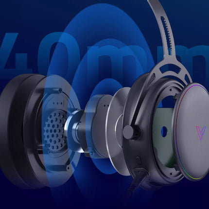 RAPOO VPRO VH800 BLUETOOTH/WIRELESS GAMING HEADSET RGB  7.1 CHANNEL SPACE GREY