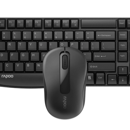 RAPOO X1800s COMBO (KB+MSE) WIRELESS ARABIC BLACK