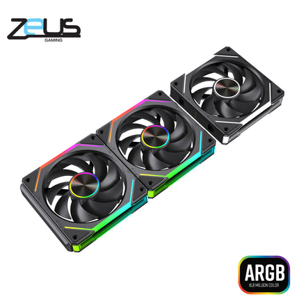 Zeus ZF-120 Chain Fans ARGB Black