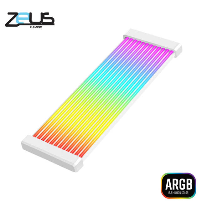 Zeus ZX-Series Motherboard ARGB Extension Cable (White)