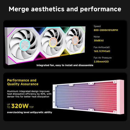 Jungle Leopard Liquid Cooler ProFlow 360 White LCD 5.5 Inch