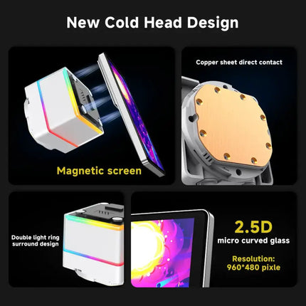 Jungle Leopard Liquid Cooler ProFlow 360 White LCD 5.5 Inch